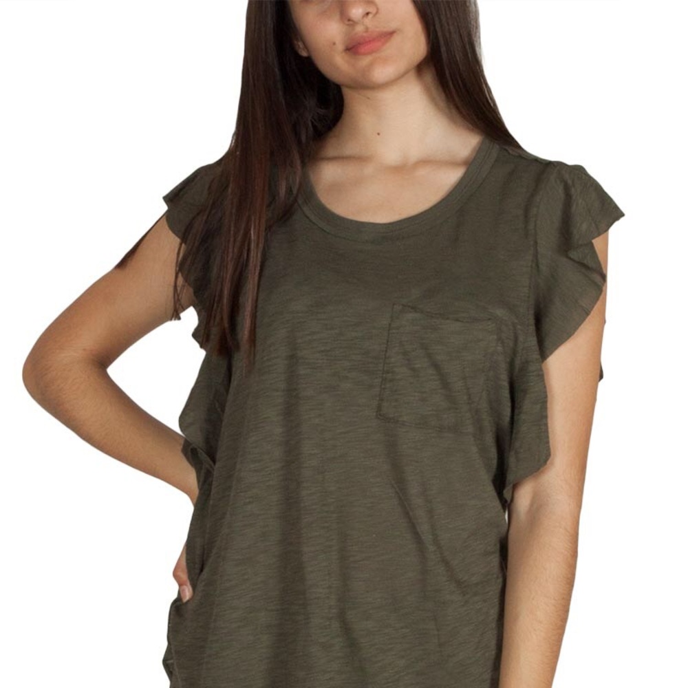 NWT Free People So Easy Tee in Army